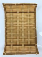 Japanese Woven Bamboo Small Plate Memeizara Vtg Hand Towel Sweets Brown L275