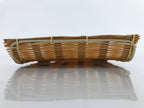 Japanese Woven Bamboo Small Plate Memeizara Vtg Hand Towel Sweets Brown L276
