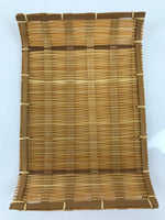 Japanese Woven Bamboo Small Plate Memeizara Vtg Hand Towel Sweets Brown L276