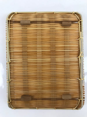 Japanese Woven Bamboo Small Plate Memeizara Vtg Hand Towel Sweets Brown L276