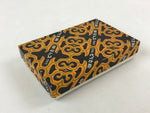 Japanese Woven Silk Wallet Vtg Ainu Pattern Gamaguchi Clasp Green Gold KB73