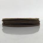 Japanese Woven Straw Tatami Drink Saucer Vtg Chataku Coaster 5pc Brown L343