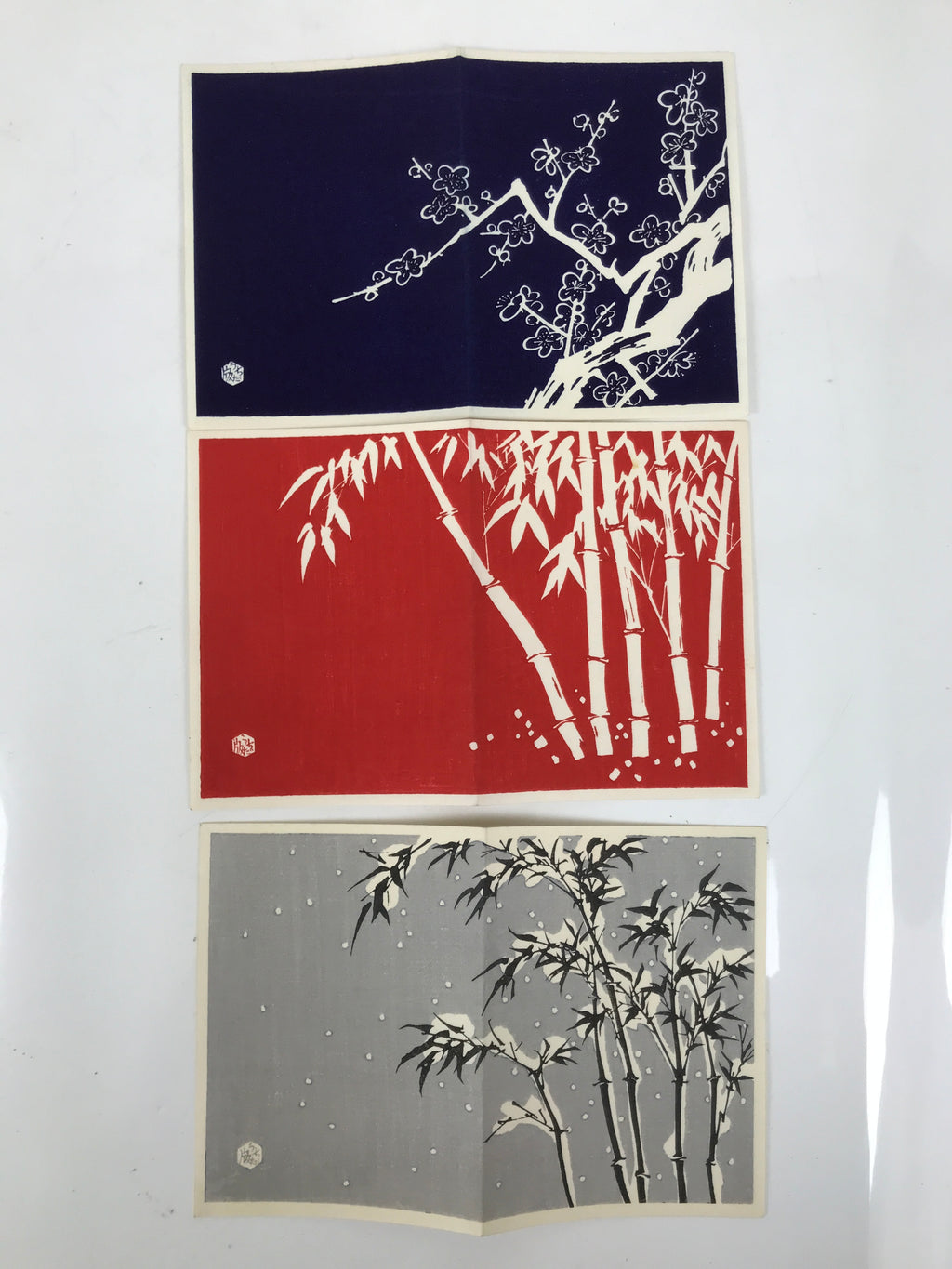 Japanese Writing Paper Set Woodblock Printed Vtg Floral Letter Stationary P374