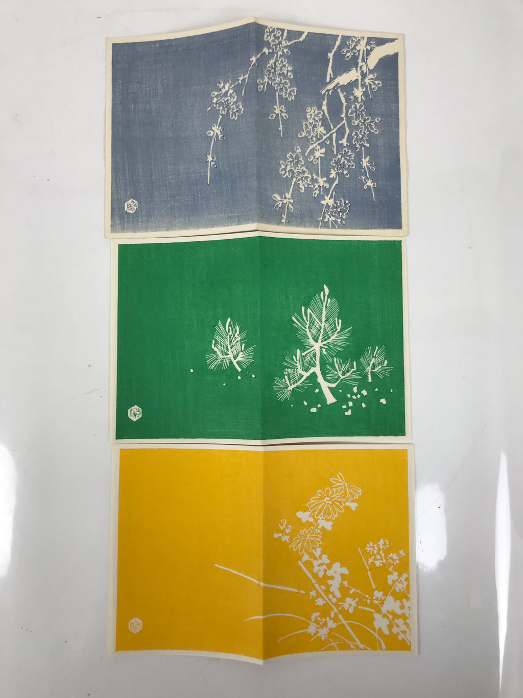 Japanese Writing Paper Set Woodblock Printed Vtg Floral Letter Stationary P375