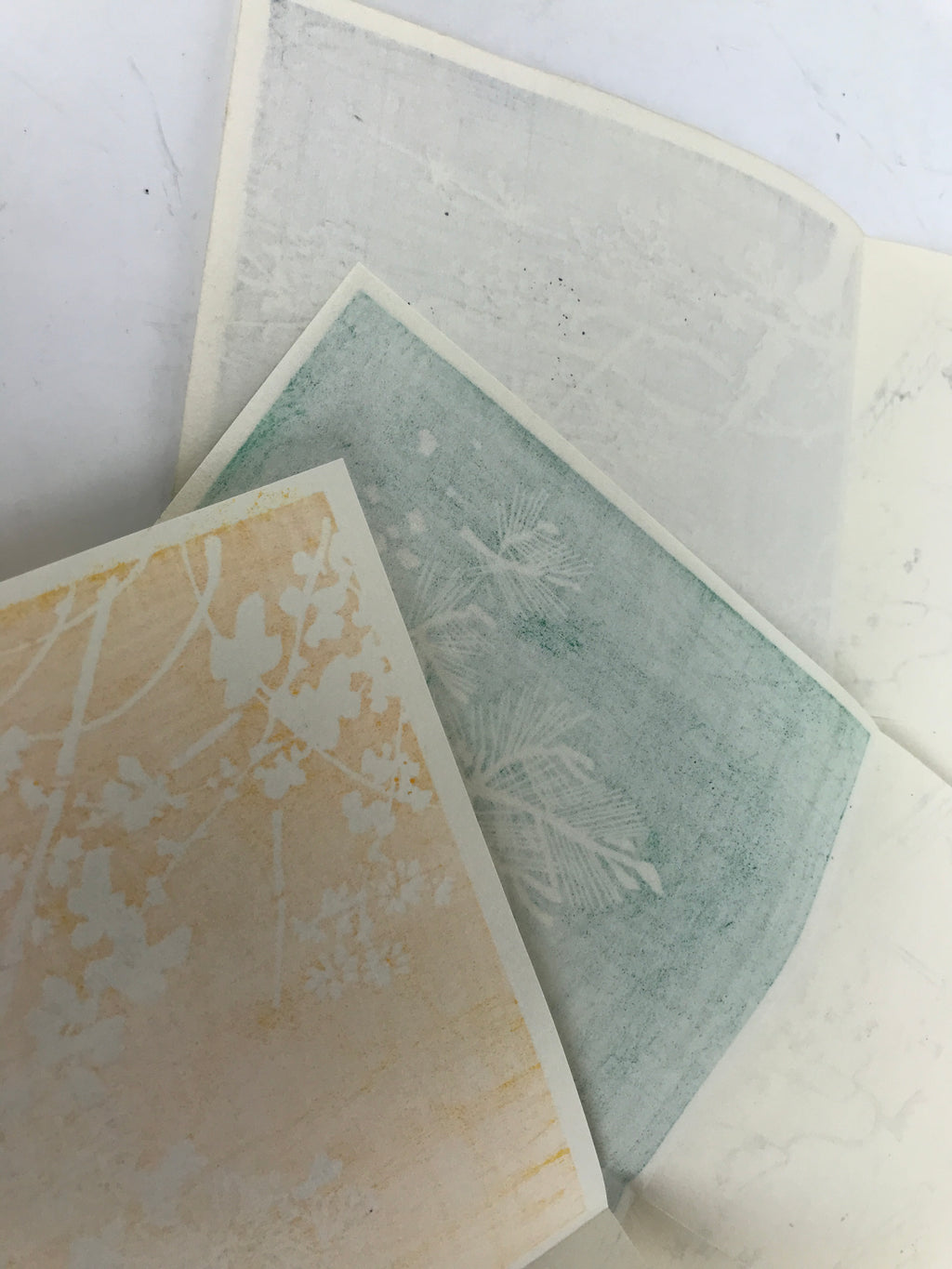 Japanese Writing Paper Set Woodblock Printed Vtg Floral Letter Stationary P375