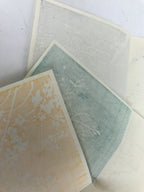 Japanese Writing Paper Set Woodblock Printed Vtg Floral Letter Stationary P375