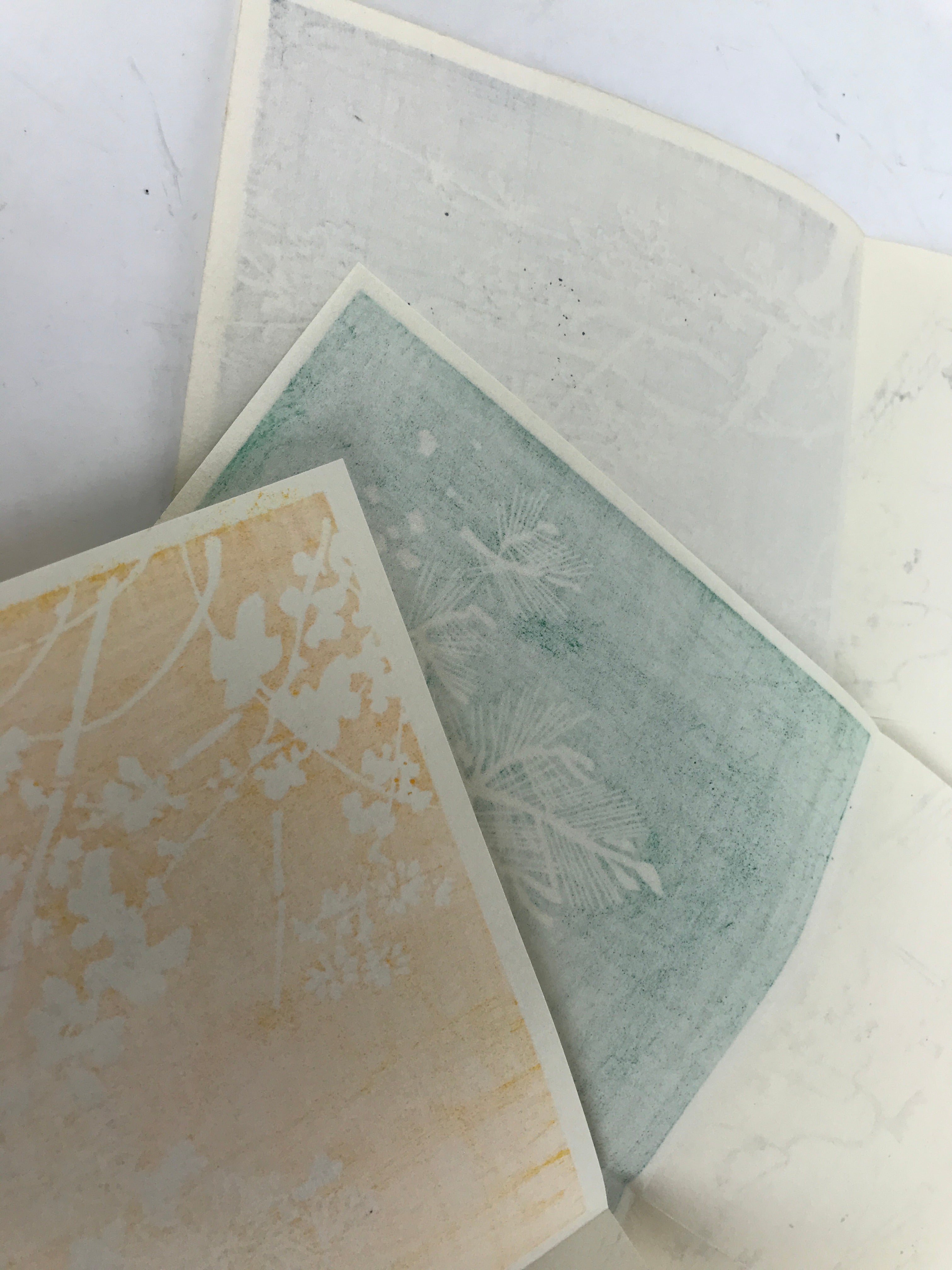Japanese Writing Paper Set Woodblock Printed Vtg Floral Letter Stationary P375