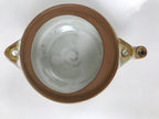 Japanese Yokkaichi Banko Ware Ceramic Lidded Teapot Vtg Donabe Beige Brown Y280