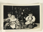 Japanese Young Children Photograph Vtg Christmas New Year Baby Black White PH202