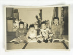 Japanese Young Children Posed Photograph Vtg New Years Day Black White PH179