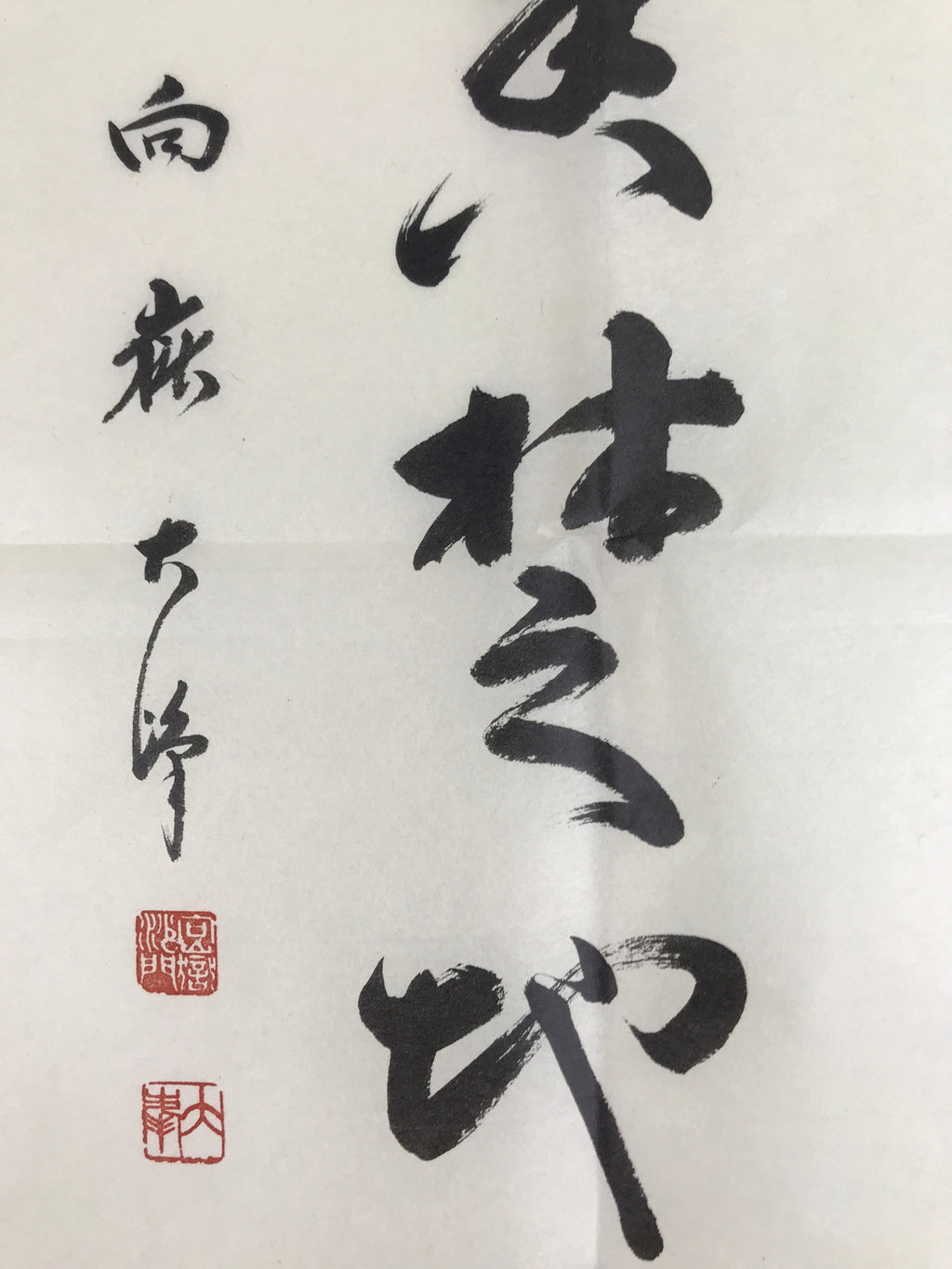 Japanese Zen Calligraphy Kogakuji Miyamoto Oomine Chagake Kakejiku Black FL354