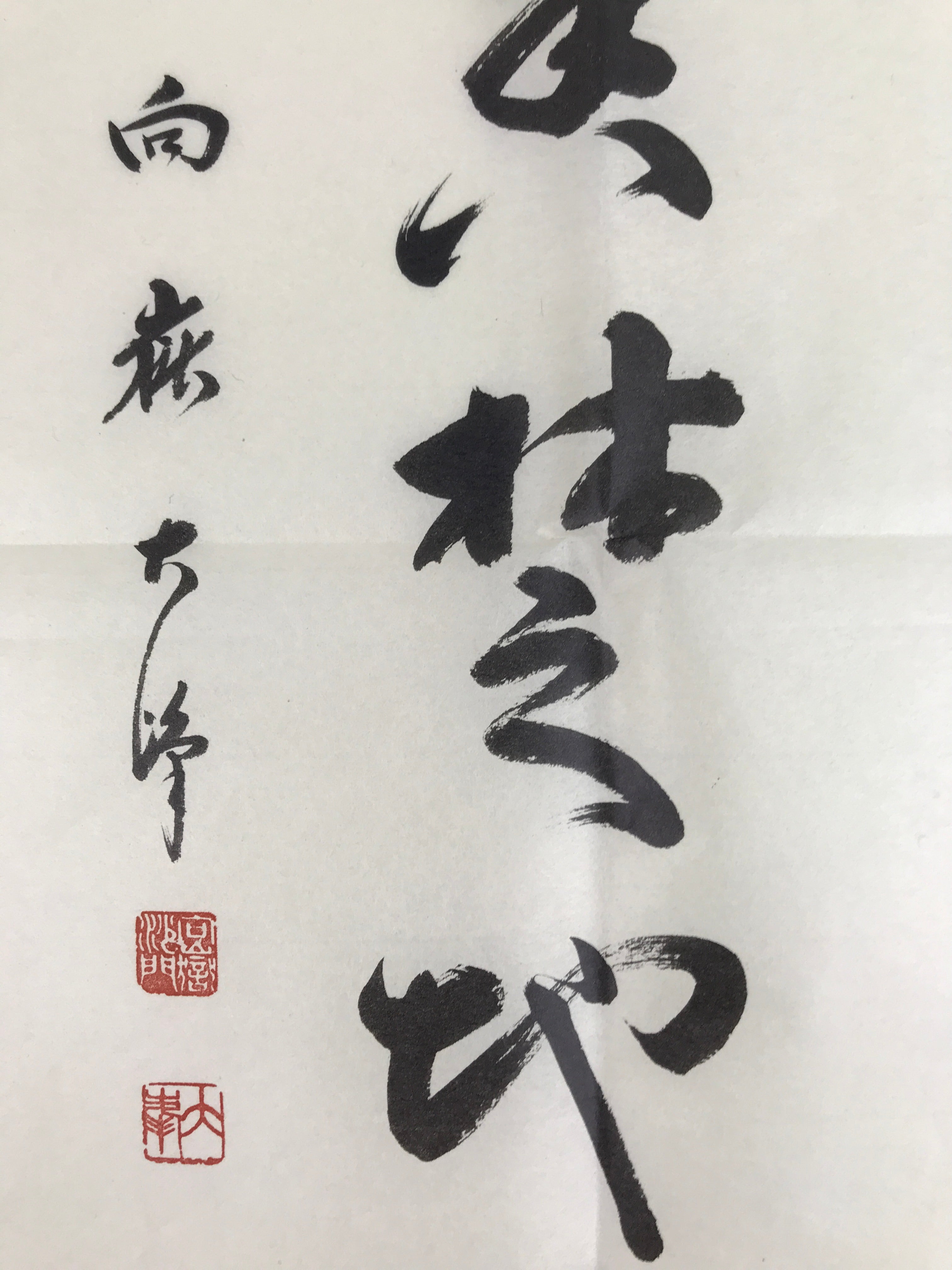 Japanese Zen Calligraphy Kogakuji Miyamoto Oomine Chagake Kakejiku Black FL354