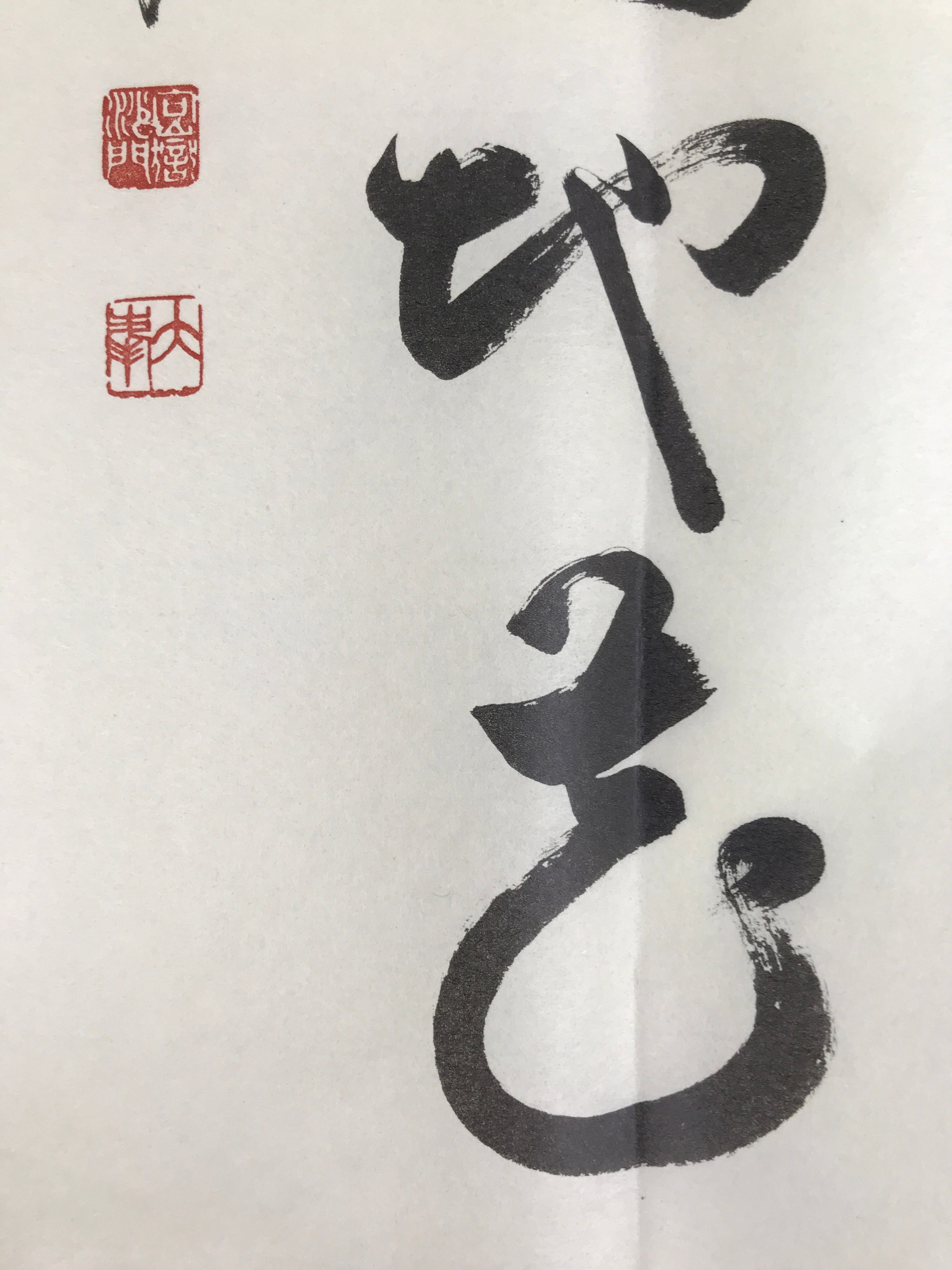 Japanese Zen Calligraphy Kogakuji Miyamoto Oomine Chagake Kakejiku Black FL354