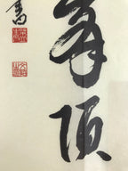 Japanese Zen Calligraphy Obaku School Rin Bunsho Chagake Kakejiku FL358