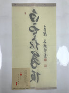 Japanese Zen Calligraphy Obaku School Rin Bunsho Chagake Kakejiku FL358