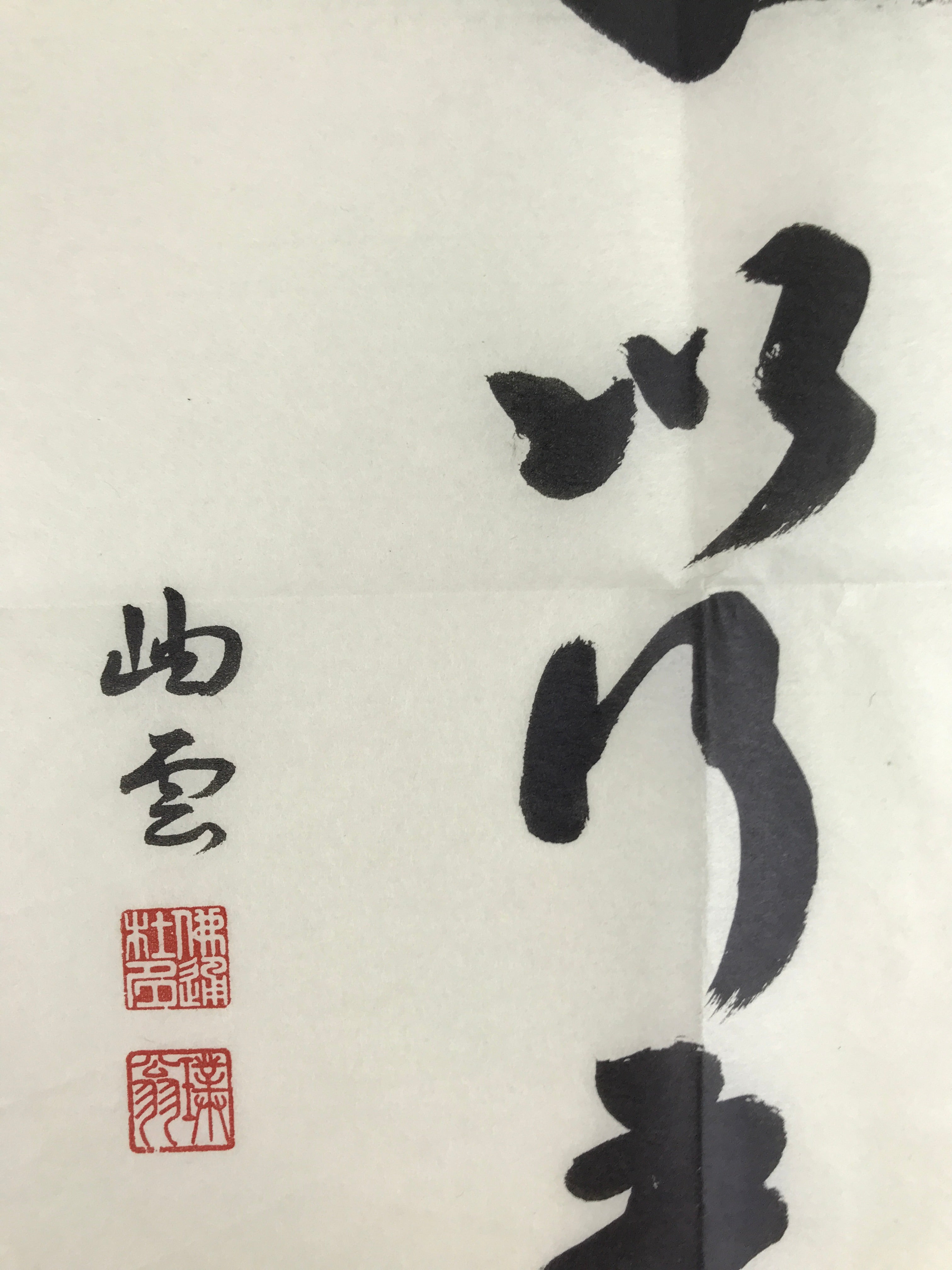 Japanese Zen Calligraphy Sokun Tsushimoto Chagake Kakejiku Black FL361