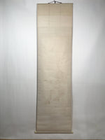 Japanese Zodiac Animal Hanging Scroll Vtg Tiger Full Moon Kakejiku SC809