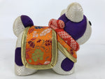 Japanese Zodiac Fabric Dog Doll Vtg Kimekomi Ningyo Animal Paper Mache Amuet ST3