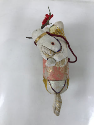 Japanese Zodiac Fabric Doll Horse Vtg Kimekomi Ningyo Animal White Tenma ST29