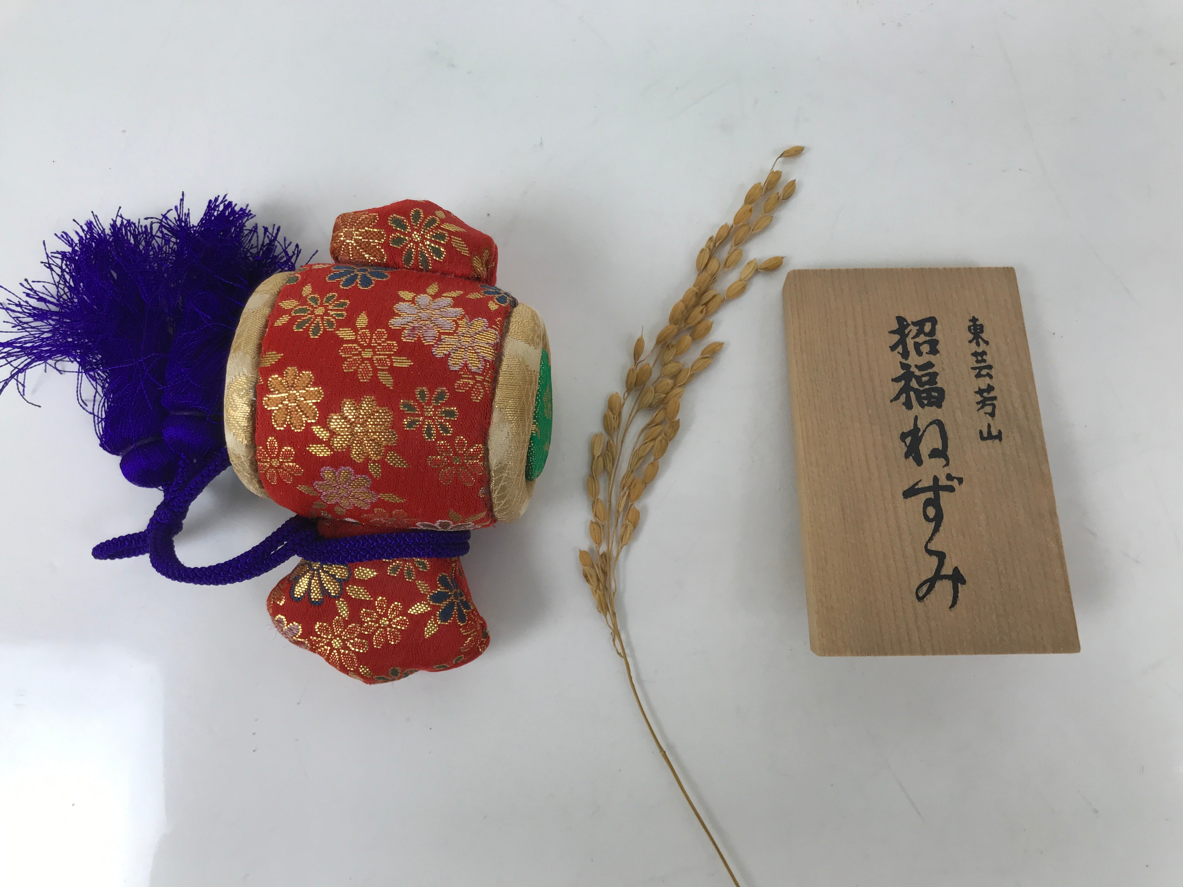 Japanese Zodiac Fabric Mouse Doll Vtg Kimekomi Ningyo Animal Lucky Hammer ST32