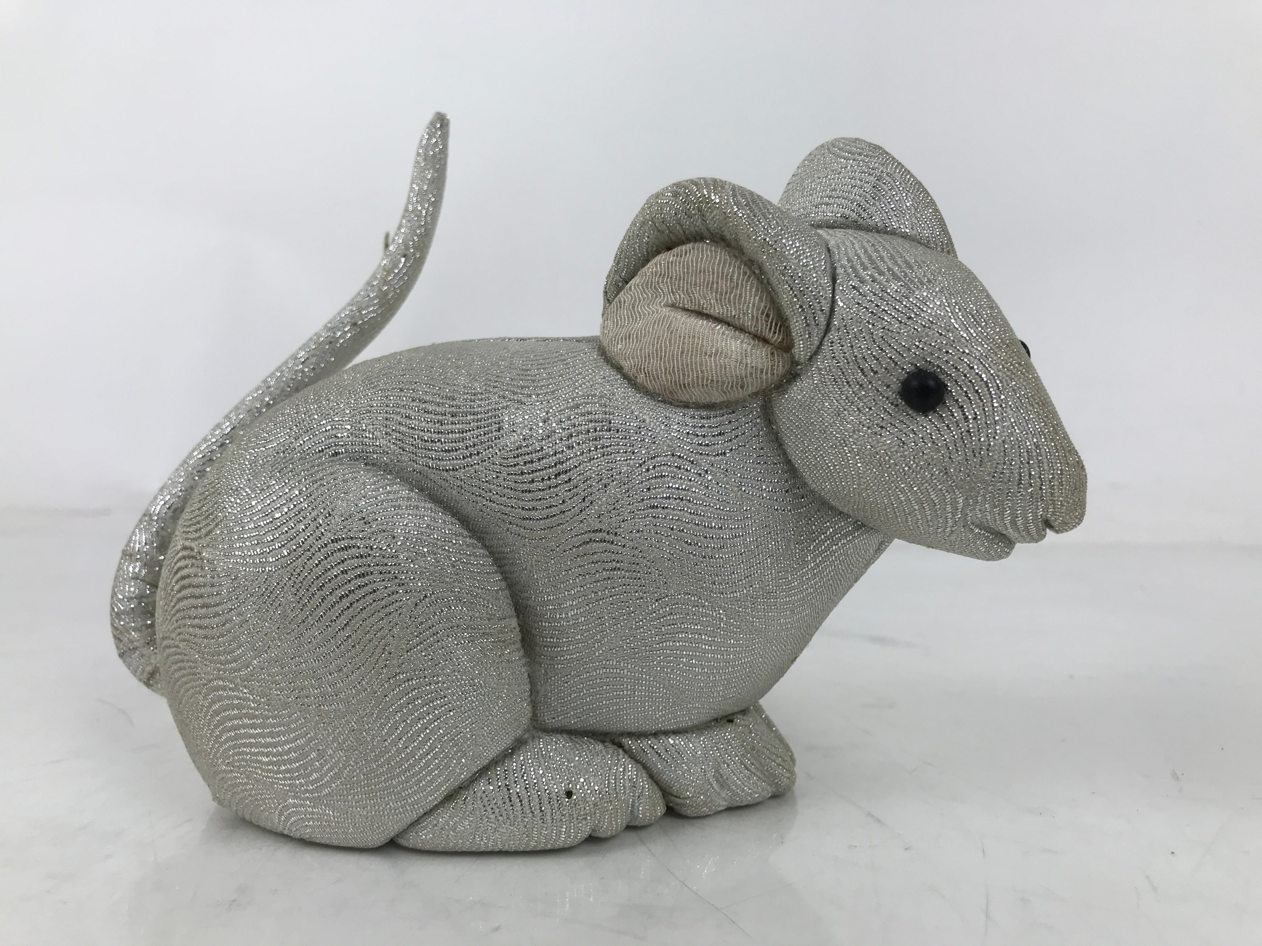 Japanese Zodiac Fabric Mouse Doll Vtg Kimekomi Ningyo Animal Lucky Hammer ST32