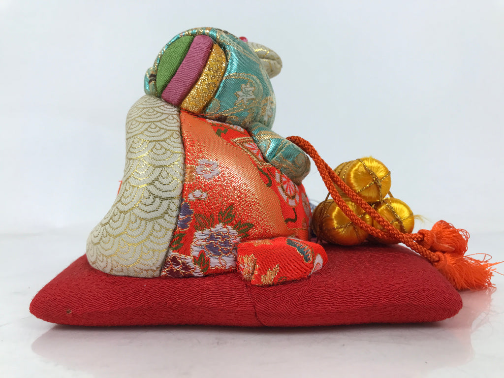 Japanese Zodiac Fabric Snake Doll Vtg Kimekomi Ningyo Animal Lucky Hammer ST31