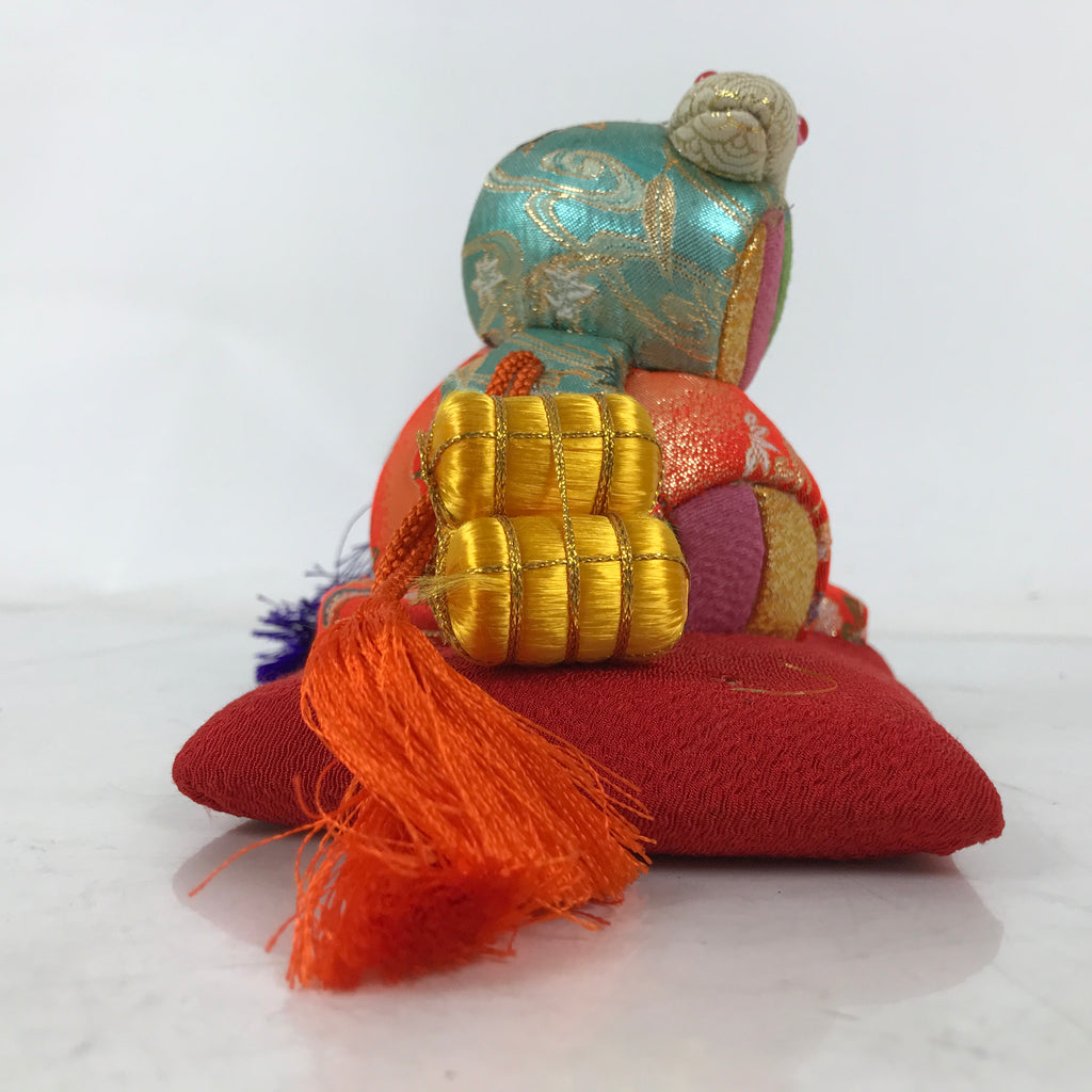 Japanese Zodiac Fabric Snake Doll Vtg Kimekomi Ningyo Animal Lucky Hammer ST31