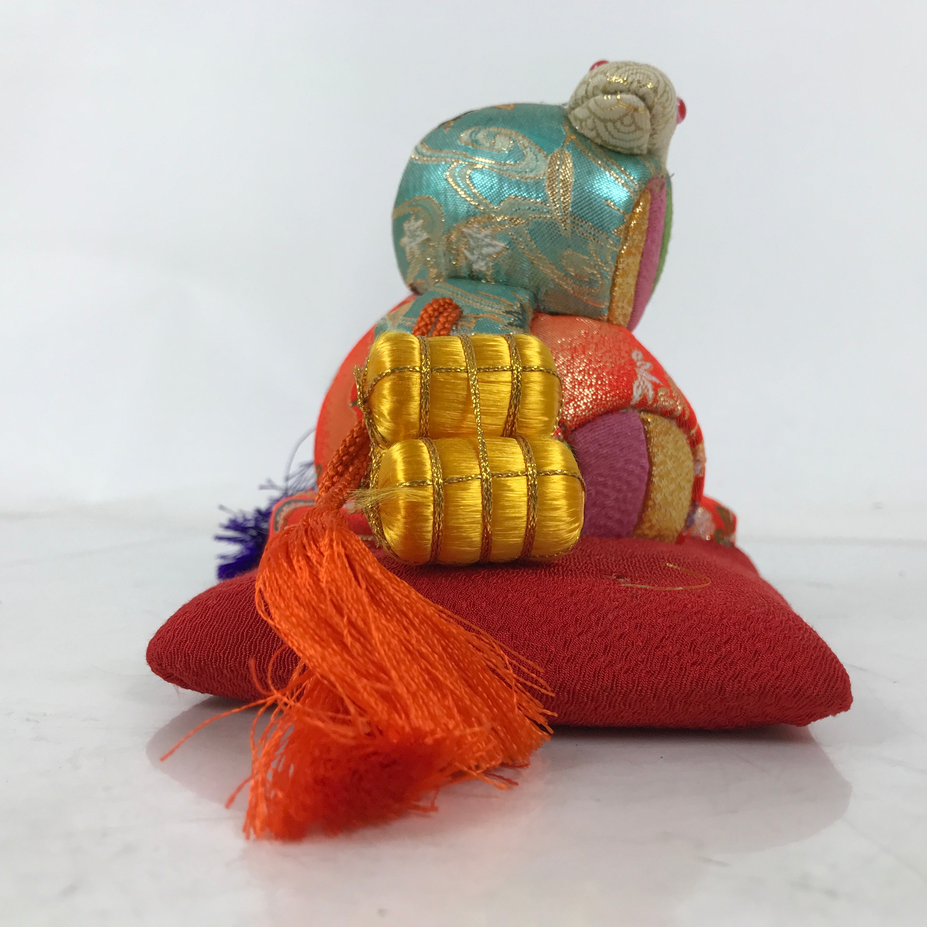 Japanese Zodiac Fabric Snake Doll Vtg Kimekomi Ningyo Animal Lucky Hammer ST31