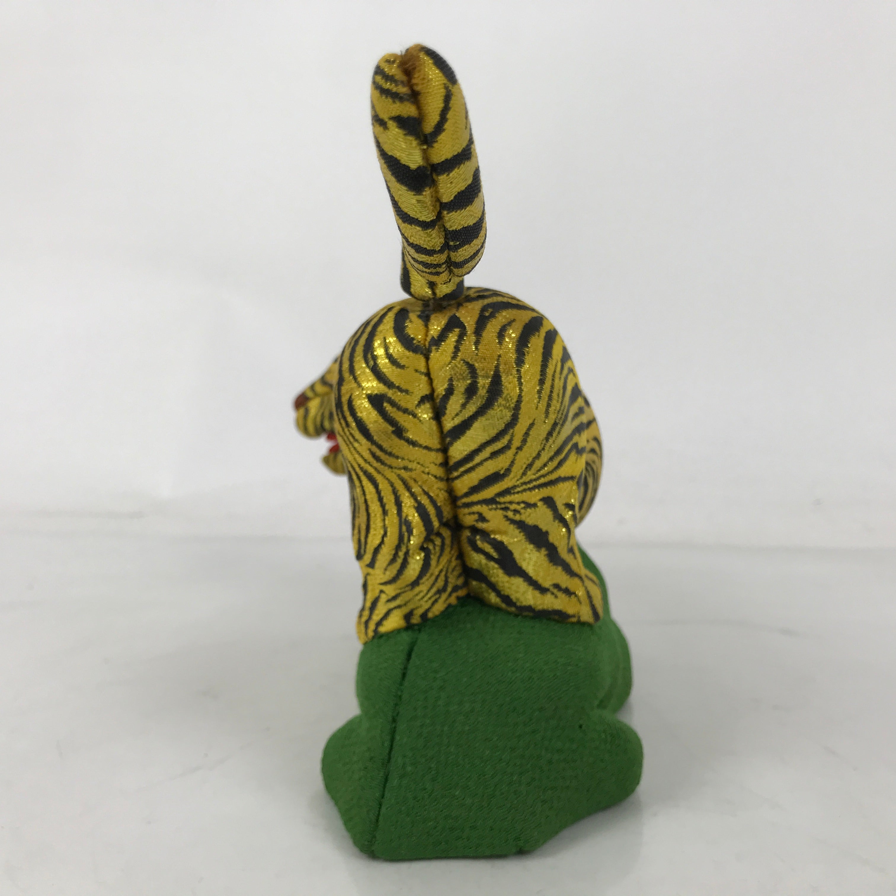 Japanese Zodiac Fabric Tiger Doll Vtg Kimekomi Ningyo Animal Yellow Tora ST25