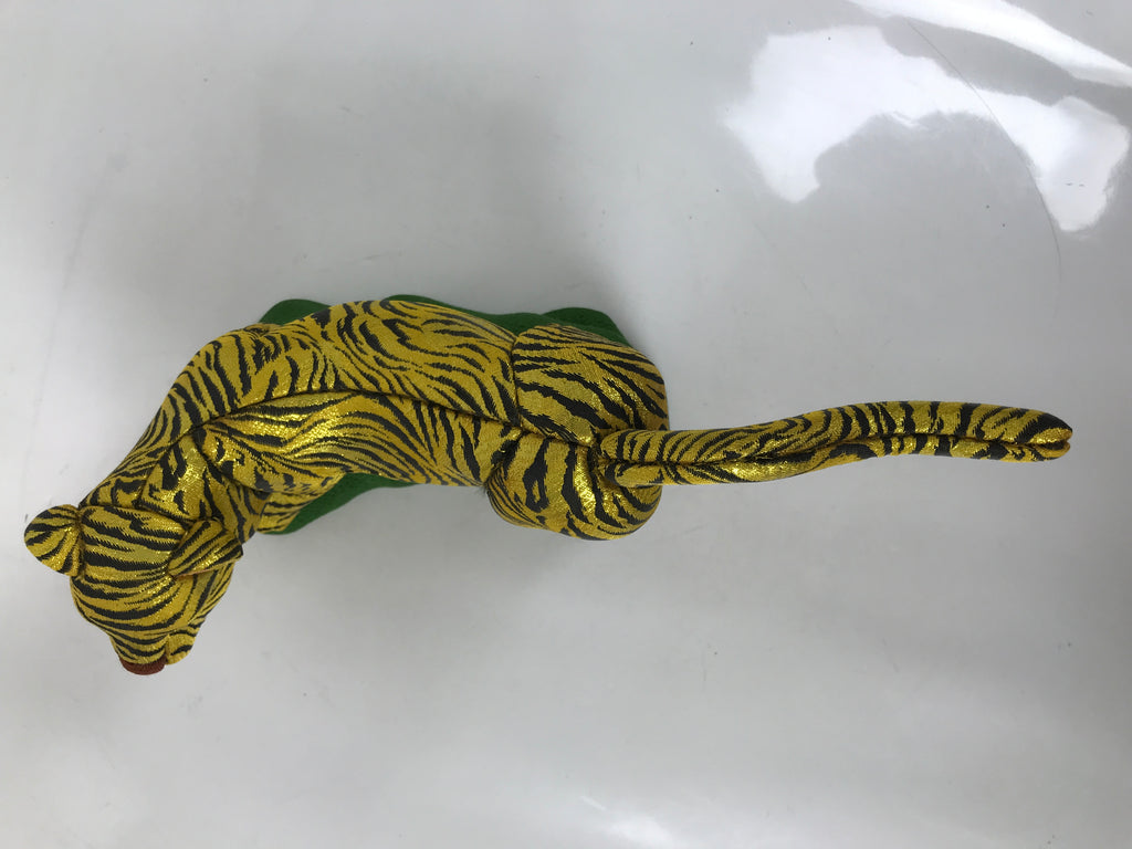 Japanese Zodiac Fabric Tiger Doll Vtg Kimekomi Ningyo Animal Yellow Tora ST25