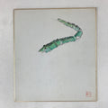 Japanese Zodiac Shikishi Art Board Painting Flying Snake Green A574