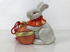Japanese Zodiac Silk Fabric Rabbit Doll Vtg Kimekomi Ningyo Animal Usagi ST35