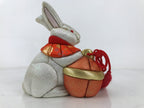 Japanese Zodiac Silk Fabric Rabbit Doll Vtg Kimekomi Ningyo Animal Usagi ST35