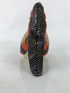 Japanese Zodiac Silk Fabric Rooster Doll Vtg Kimekomi Ningyo Animal w/Stand ST34