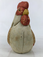 Japanese Zodiac Silk Fabric Rooster Doll Vtg Kimekomi Ningyo Animal w/Stand ST34