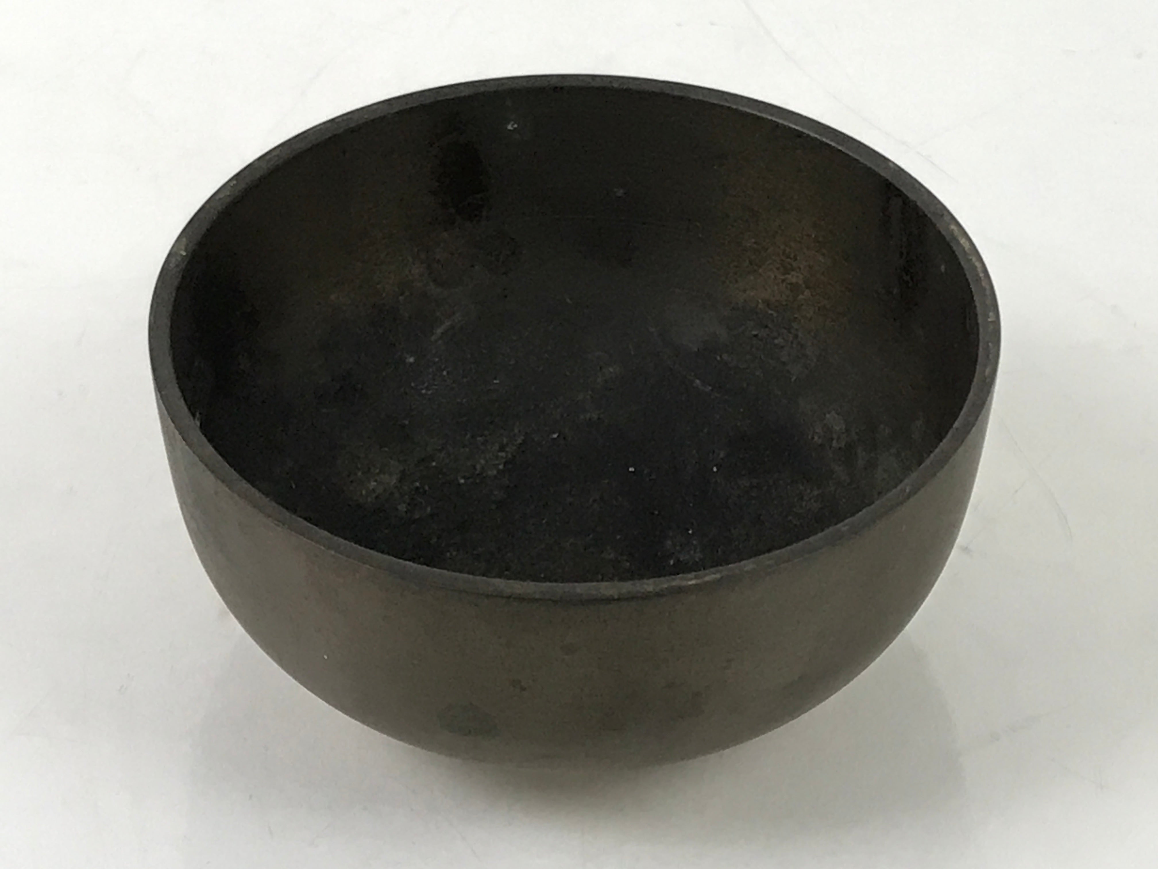 Japanese Buddhist Altar Bronze Metal Orin Bell Singing Bowl Butsugu Brown BA590