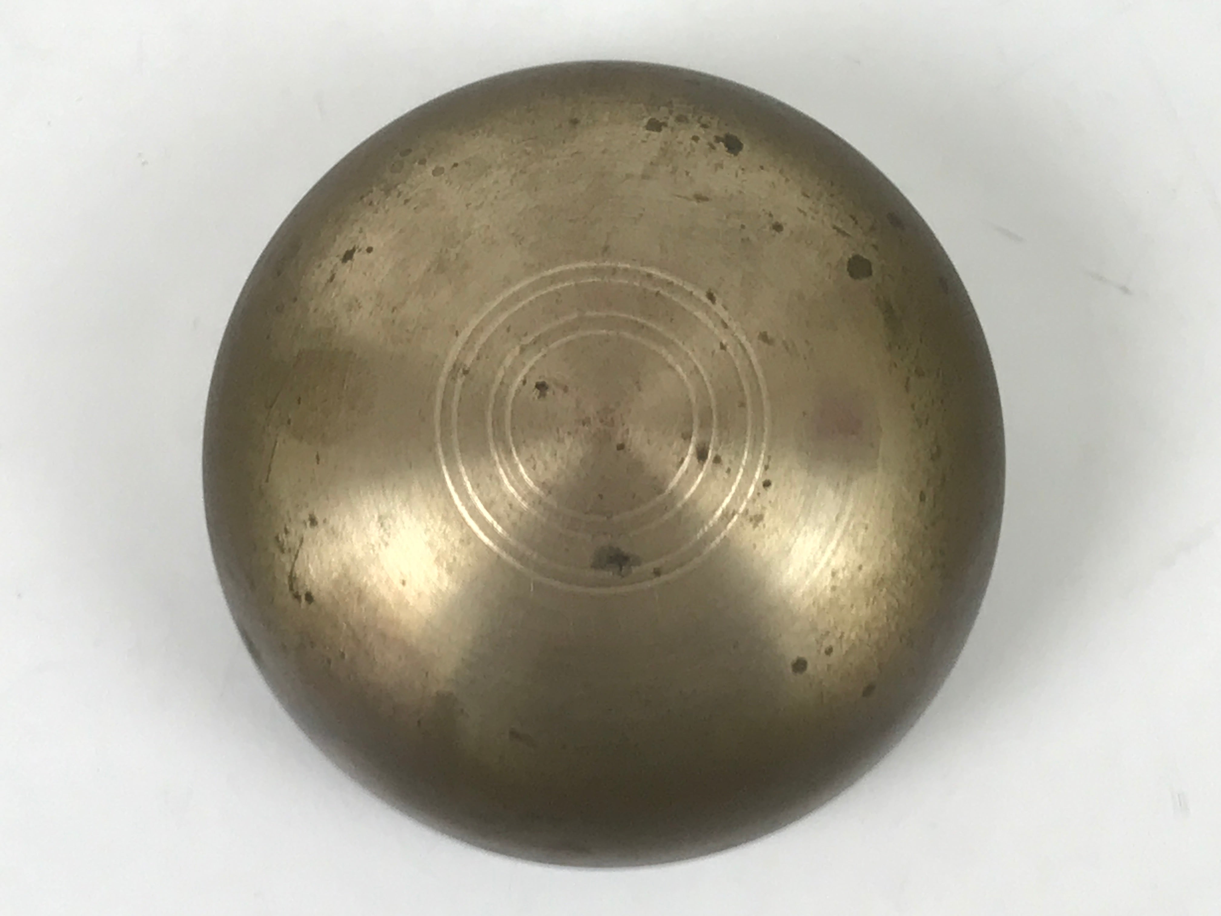 Japanese Buddhist Altar Bronze Metal Orin Bell Singing Bowl Butsugu Brown BA590