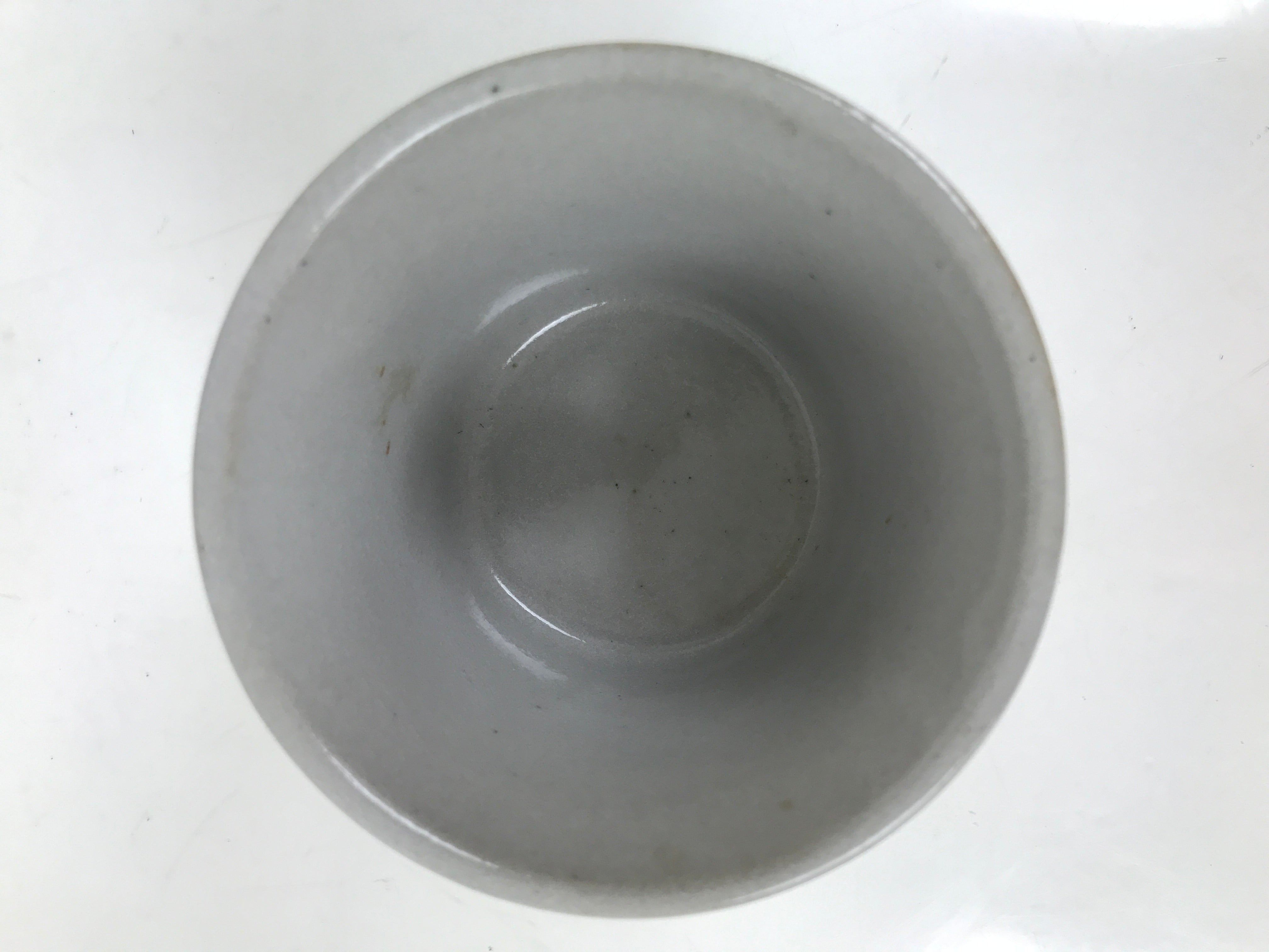 Japanese Ceramic Yunomi Teacup Vtg Pottery Gray White Yakimono Sencha TC565