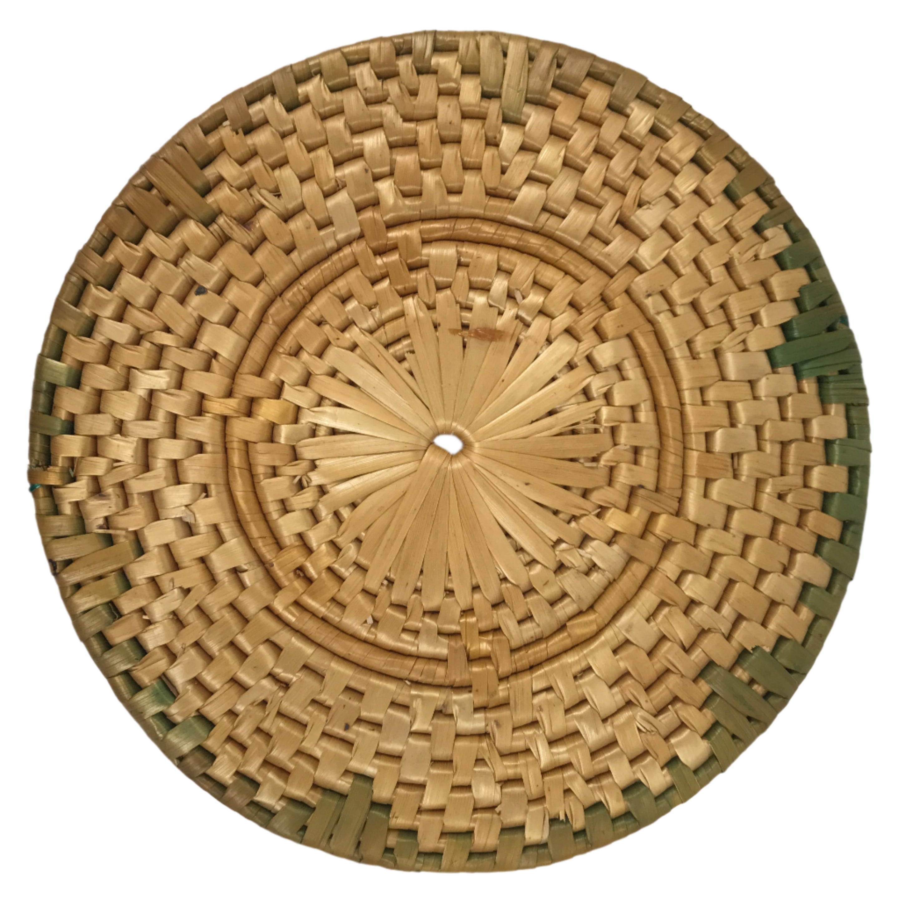 Japanese Handwoven Reed Trivet Nabeshiki Vtg Pot Coaster Underlay Brown B250