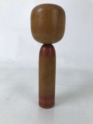 Japanese Wooden Kokeshi Doll Vtg Simple Classic Style Brown Red Black KF731
