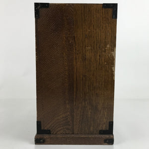 Japanese Wooden Tansu Storage Chest Vtg Haribako Trinket Box 8 Drawers T384