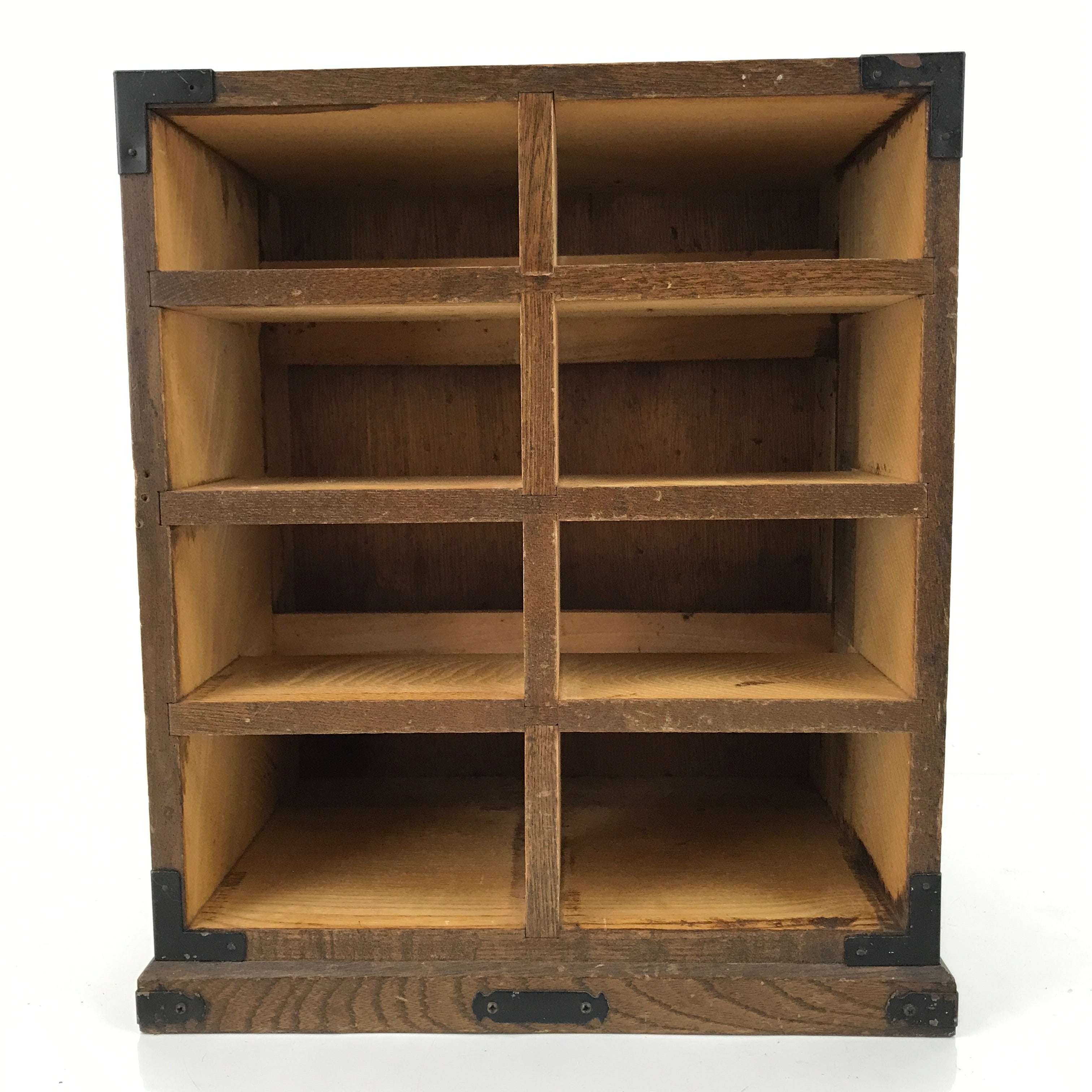 Japanese Wooden Tansu Storage Chest Vtg Haribako Trinket Box 8 Drawers T384