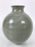 Korean Porcelain Flower Vase Ikebana Kabin Celadon Green Celastial Maiden FK210
