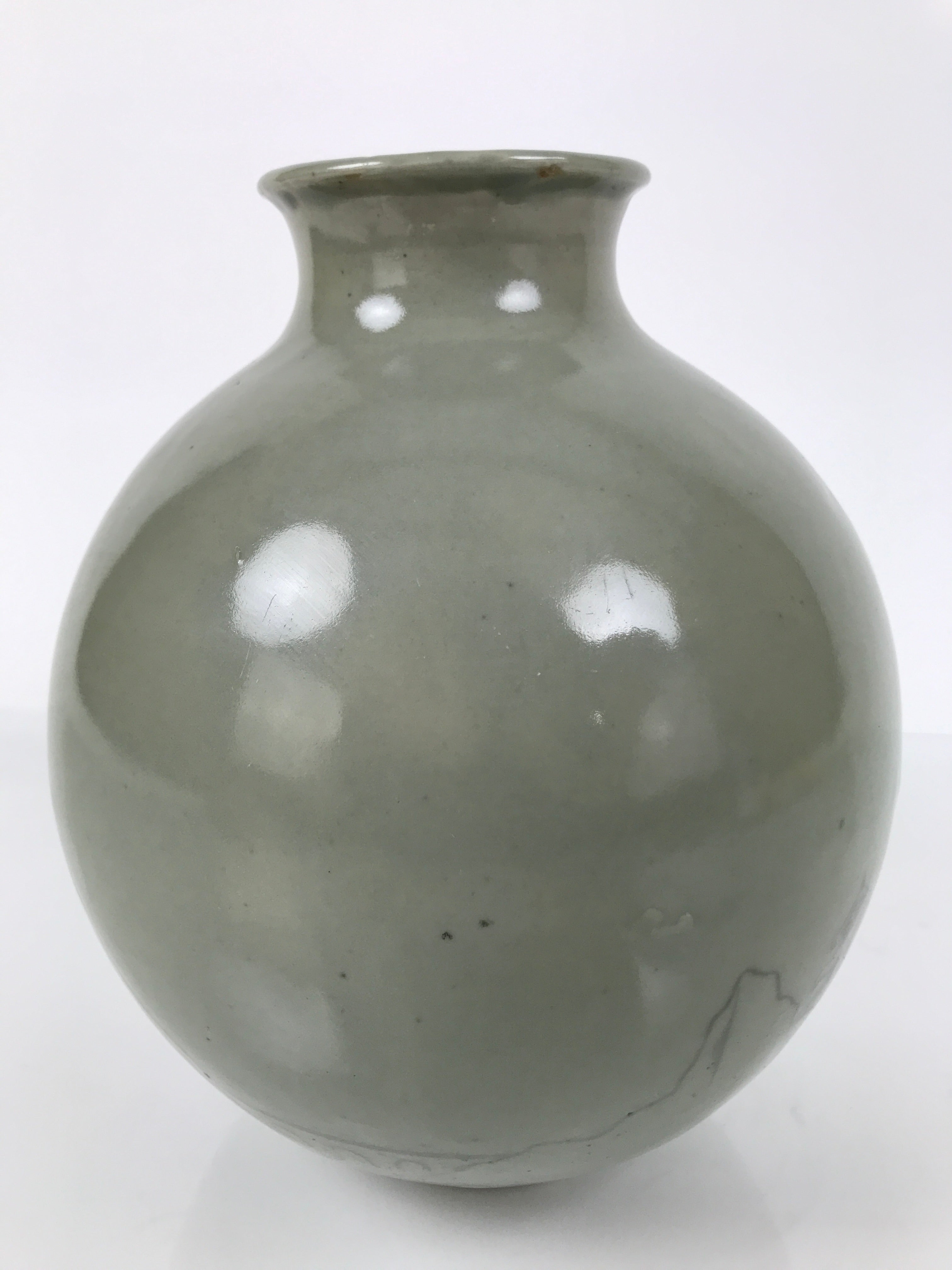 Korean Porcelain Flower Vase Ikebana Kabin Celadon Green Celastial Maiden FK210
