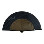Japanese Fabric Folding Fan Sensu Vtg Bamboo Frame Blue Horse Shippo Design 5D67-AD - Fan-chidorivintage.com