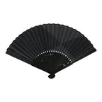 Japanese Fabric Folding Fan Sensu Bamboo Frame Traditional Shippo Design 5D70-AD - Fan-chidorivintage.com
