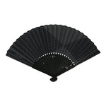 Japanese Fabric Folding Fan Sensu Bamboo Frame Traditional Shippo Design 5D70-AD - Fan-chidorivintage.com