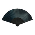Japanese Fabric Folding Fan Sensu Vtg Bamboo Frame Dark Green Gradient 5D71-AD - Fan-chidorivintage.com