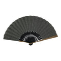 Japanese Fabric Folding Fan Sensu Vtg Bamboo Frame Simple Black White 5D76-AD - Fan-chidorivintage.com