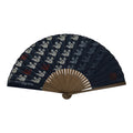 Japanese Fabric Folding Fan Sensu Bamboo Frame Tokyo Disney Mickey Blue 5D77-AD - Fan-chidorivintage.com
